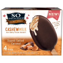 So Delicious, Frozen Dessert Bar Dipped Salted Caramel *GF *L So Delicious, Frozen Dessert Bar Dipped Salted Caramel *GF *L