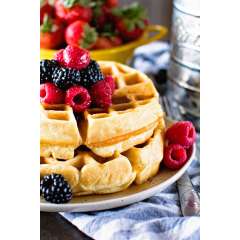 Nates Gluten Free Belgium Waffles (2pk) *GF *L *V Nates Gluten Free Belgium Waffles (2pk) *GF *L *V