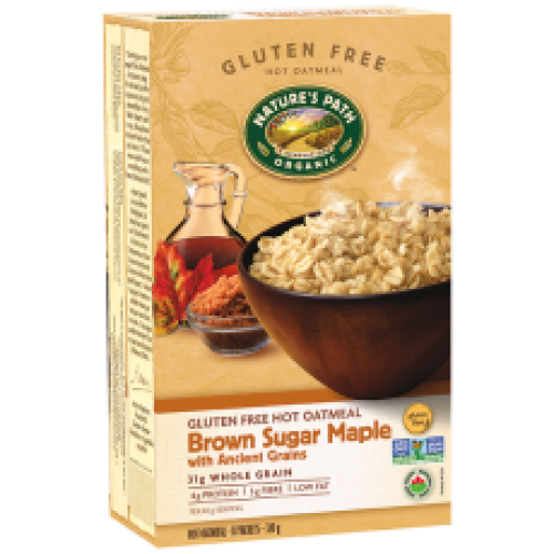 Nature's Path Oatmeal Pouches, Brown Sugar & Maple w/Ancient Grains *GF